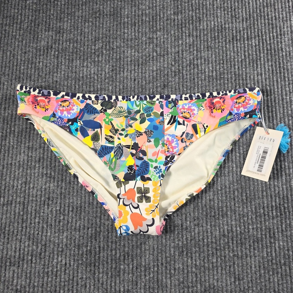 Johnny Was Layla Hipster‎ Bikini Bottoms Floral Multi Color CSW9723-F XL New